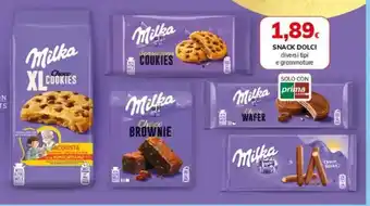 Basko Milka snack dolci offerta