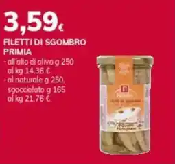 Basko Filetti di sgombro PRIMIA offerta