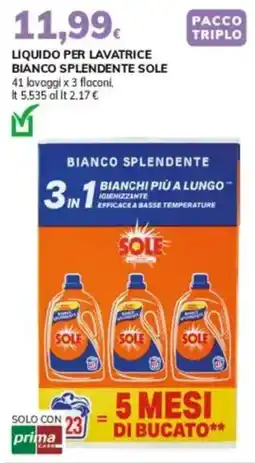 Basko Liquido per lavatrice bianco splendente SOLE offerta