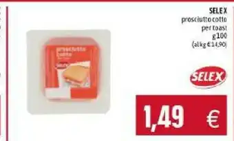 Emi Supermercati Prosciutto cotto per toast 100 g(ml) offerta