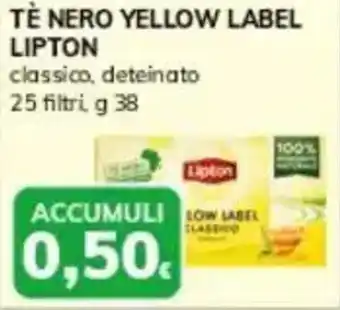 Basko Tè nero yellow label LIPTON offerta