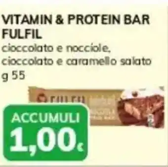 Basko Vitamin & protein bar fulfil cioccolato e nocciole. cioccolato e caramello salato offerta