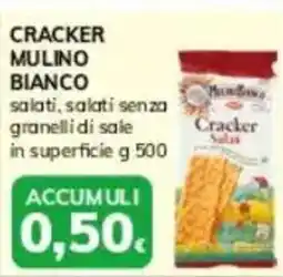 Basko Cracker mulino bianco salati, salati senza granelli di sale in superficie offerta