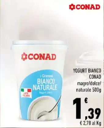 Conad Yogurt bianco CONAD offerta