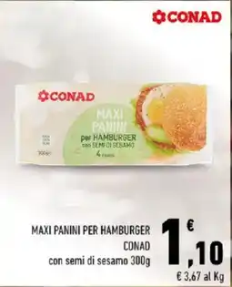 Conad Maxi panini per hamburger CONAD offerta