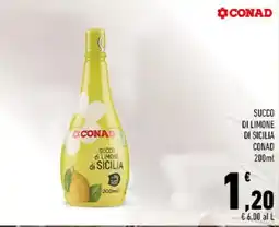 Conad Succo di limone di sicilia CONAD offerta