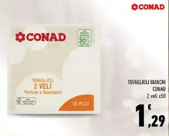 Conad Tovaglioli bianchi CONAD offerta