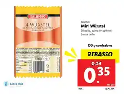 Lidl Salumeo Mini Würstel offerta