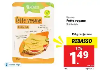 Lidl Vemondo Fette vegane offerta