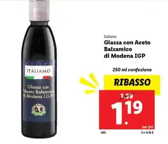 Lidl Italiamo Glassa con Aceto Balsamico di Modena IGP offerta