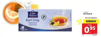 Lidl Lord Nelson Earl Grey tè offerta