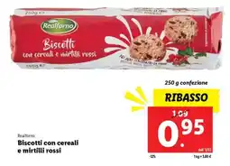 Lidl Realforno Biscotti con cereali e mirtilli rossi offerta