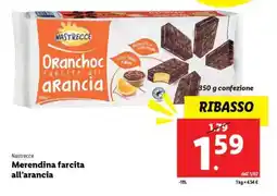 Lidl Nastrecce Merendina farcita all'arancia offerta