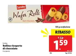 Lidl Sondey Rollino ricoperto di cioccolato offerta