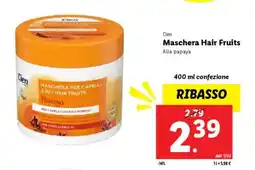 Lidl Cien Maschera Hair Fruits offerta