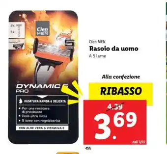 Lidl Cien MEN Rasoio da uomo offerta