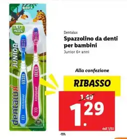 Lidl Dentalux Spazzolino da denti per bambini offerta