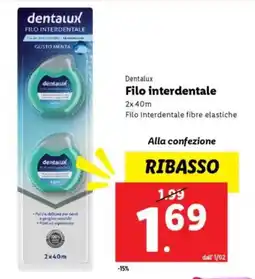 Lidl Dentalux Filo interdentale offerta