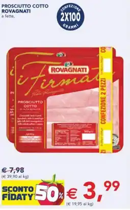 Esselunga Prosciutto cotto rovagnati a fette, offerta