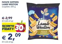 Esselunga Patate dippers lamb weston surgelate, offerta