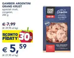 Esselunga Gamberi argentini grand krust sgusciati crudi, congelati, offerta