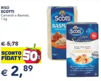 Esselunga Riso scotti carnaroli o basmati, offerta