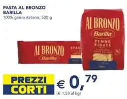 Esselunga Pasta al bronzo barilla 100% grano italiano, offerta