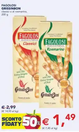 Esselunga Fagolosi grissinbon classici o al rosmarino, offerta