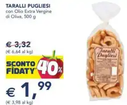 Esselunga Taralli pugliesi con olio extra vergine di Oliva, offerta