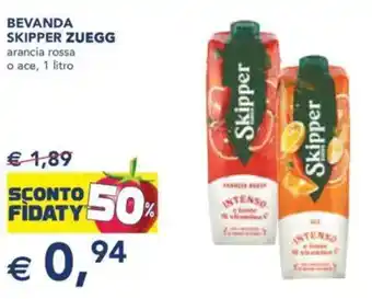 Esselunga Bevanda skipper zuegg arancia rossa o ace, offerta