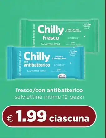 Acqua & Sapone Chilly fresco/con antibatterico salviettine intime offerta