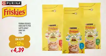 Famila Purina friskies crocchette per gatto adult vari tipi offerta