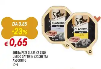 Famila Sheba paté classics cibo umido gatto in vaschetta offerta