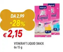 Famila Vitakraft liquid snack offerta