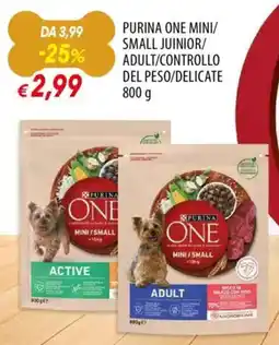 Famila Purina one mini/ small juinior/ adult/controllo del peso/delicate offerta