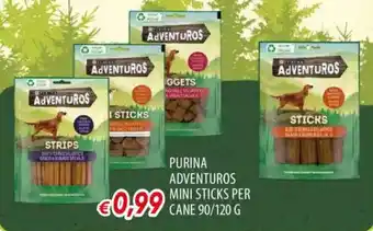 Famila Purina adventuros mini sticks per cane offerta