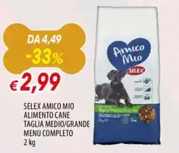 Famila Selex amico mio alimento cane taglia medio/grande menu completo offerta