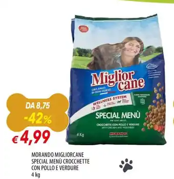 Famila Morando migliorcane special menù crocchette con pollo e verdure offerta