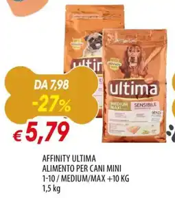 Famila Affinity ultima alimento per cani mini 1-10/medium/max +10 kg offerta