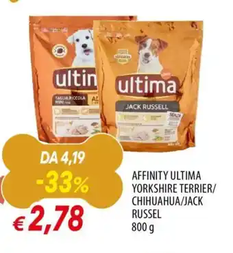 Famila Affinity ultima yorkshire terrier/ chihuahua/jack russel offerta