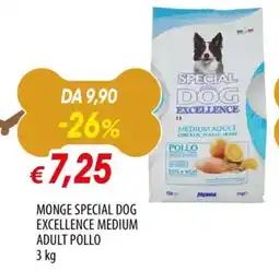 Famila Monge special dog excellence medium adult pollo offerta