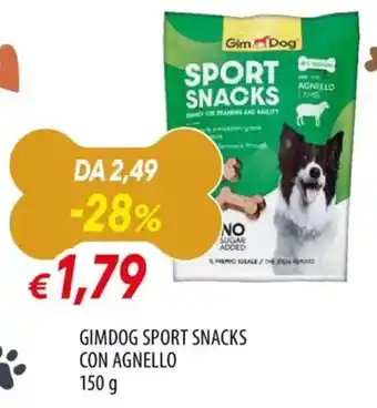 Famila Gimdog sport snacks con agnello offerta