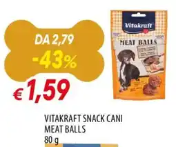 Famila Vitakraft snack cani meat balls offerta