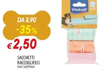 Famila Sacchetti raccoglifeci offerta