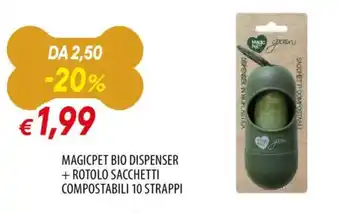 Famila Magicpet bio dispenser + rotolo sacchetti compostabili 10 strappi offerta