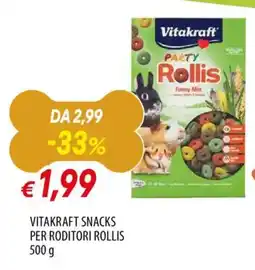 Famila Vitakraft snacks per roditori rollis offerta