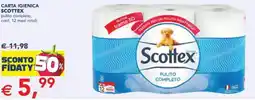 Esselunga Carta igienica scottex pulito completo, conf. 12 maxi rotoli offerta