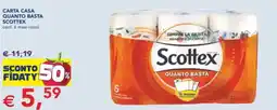 Esselunga Carta casa quanto basta scottex conf. 6 maxi-rotoli offerta