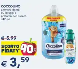 Esselunga Coccolino ammorbidente, 80 lavaggi o profumo per bucato, offerta