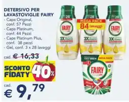 Esselunga Detersivo per lavastoviglie fairy - Caps Original, conf. 57 Pezzi offerta